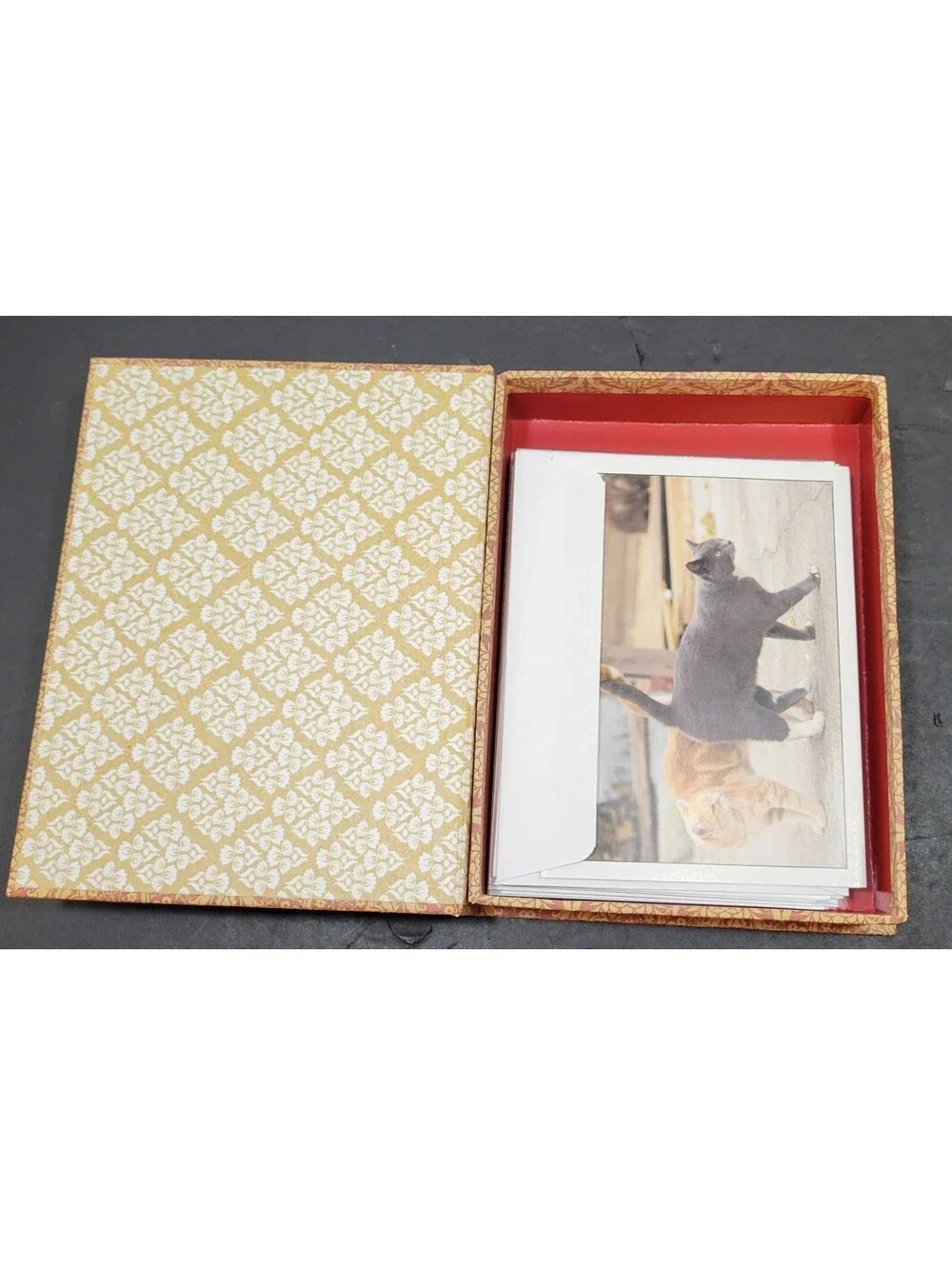 Assorted Stationery, Greeting Cards, Keepsake Boxes, Caspari Large Floral Cards
